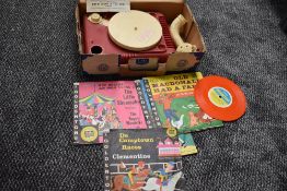 A Louis Marx & Co Ltd, Swansea plastic and battery operated Toy Gramophone with instructions and