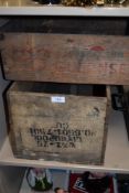 A vintage wooden crate for pineapple