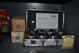 A case of lawn boules.