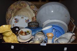 A selection of ceramics including Wade West German and Melaware style