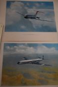 Four limited edition prints after Edward Miller of aviation interest.