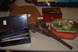 A selection of ink and ball point pens including Parker Wyvern etc with bakelite case