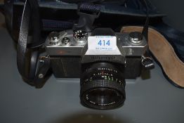 A Mamiya MXS 500 35mm SLR camera with Pentacon 50mm lens, Tamron Auto Zoom 85-205mm l3ns, Mamiya/