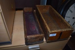 Two vintage merchants or similar drawers