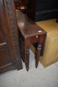 A Victorian mahogany sutherland style table on turned legs, restoration project