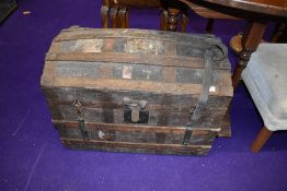 A traditional design travel trunk or chest in a pirate style