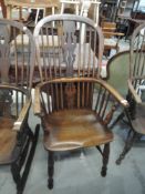 A traditional windsor armchair
