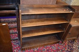 An Edwardian oak bookshelf