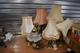 A selection of modern table lamps