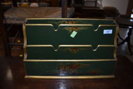A Chinoiserie style letter rack