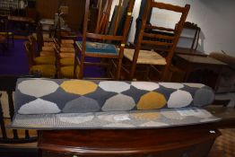 A modern rug, Ikea 133 x 195cm, Torrild, Grey and Ochre pattern