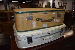 Two vintage suitcases