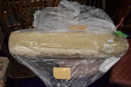 An embossed woolen rug in beige