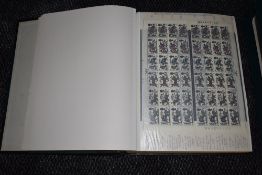 A large album of GB Part Sheets of Stamps 1966 to 1970, with all flaws noted on each page