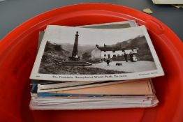 A collection of early loose Postcards including Real Photos, Military, Humour, Glamour etc