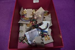 A selection of costume jewellery earrings