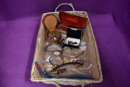 A small selection of costume and HM silver jewellery including 2 pairs of silver cufflinks, four
