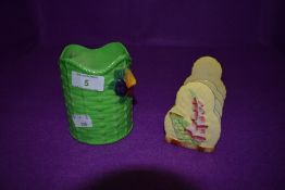 Two pieces of Carleton ware including toast rack and jam jar
