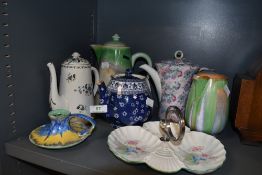 A selection of ceramics including Shelley most pieces showing damage