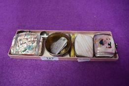 A selection of misc including coin purses having mother of pearl covers, salt spoons etc