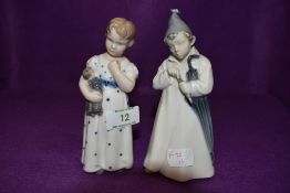 Two Royal Copenhagen Figures, Girl with Doll, model no 3539, height 14cm and The Sandman, model no