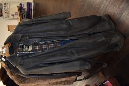 A vintage Barbour wax jacket.medium to large size.
