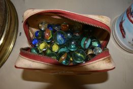 A bag of vintage marbles.