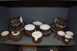 A retro Hornsea pottery part dinner service, stamped 'Lancaster Vitramic Hornsea England' Includes