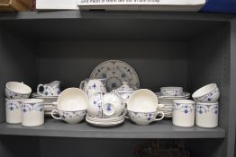 A part tea and coffee service by Masons in the Denmark design copying Royal Copenhagen