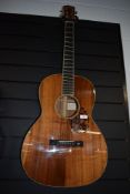 A Santa Cruz custom built acoustic guitar, all Koa , serial number 1929/000 #3931