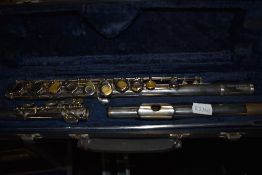 A cased Rosetti Sapphire flute, in plush lined hard case