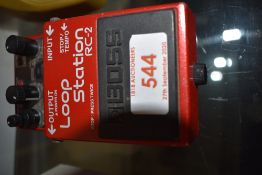A Boss RC-2 loop station pedal (tested working, included 9V battery)
