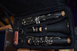 A Slade clarinet, in plush lined case