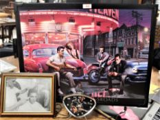 A lot of Elvis and related items including light up picture.