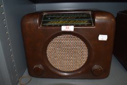 A 194os Brown early plastic Bush DAC 90 valve radio.
