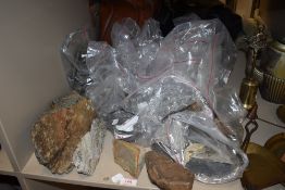 A large collection of rocks and minerals.