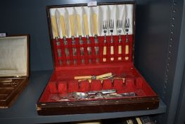 A canteen of assorted cutlery flatware and tablewares