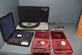 A good selection of engineers or machinist tool and measuring devices including Moore and Wright