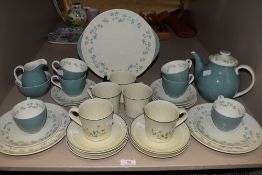 A part Royal Doulton 'April showers' tea service including teapot,sugar basin,jug,cups and saucers