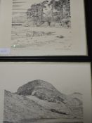 A pair of prints, after Alfred Wainwright, Friars Crag Derwentwater, signed, 17 x 16cm, and Great