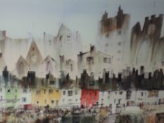 A Ltd Ed print, after Howell, When The Boat comes in, numbered 83/195, signed, 37 x 50cm, framed and