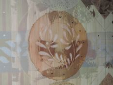 A print, after P G Gravele, stylised still life, dated 1996, 13 x 18cm, framed