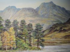 An oil painting on board, Robin St Clair, Blea Tarn, signed and dated 1973, 40 x 60cm, framed