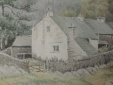 A watercolour Neil Taylor, The Thrang Gt Langdale, signed, 34 x 50cm, framed and glazed