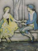 A pair of prints after Jennie Harbour, My Peggy, 28 x 17cm, framed and glazed