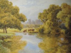 A watercolour Thomas Payne, woodland river, signed and dated 1910, 18 x 25cm ,framed and glazed