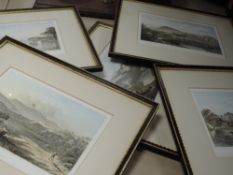 Five engravings, after Payne, Lake District views, Coniston, Rydal, Grasmere, Windermere (2), 18 x