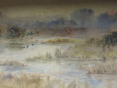 A pair of watercolours, rural landscapes, 34 x 24cm, indistinctly signed, framed and glazed, and a