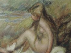 Two prints, after Renoir, female studies, 28 x 43cm, and 48 x 33cm, framed and glazed