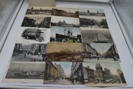 Postcards. Liverpool and Maritime interest. Includes; street scenes, ships, docks, trams. (30)